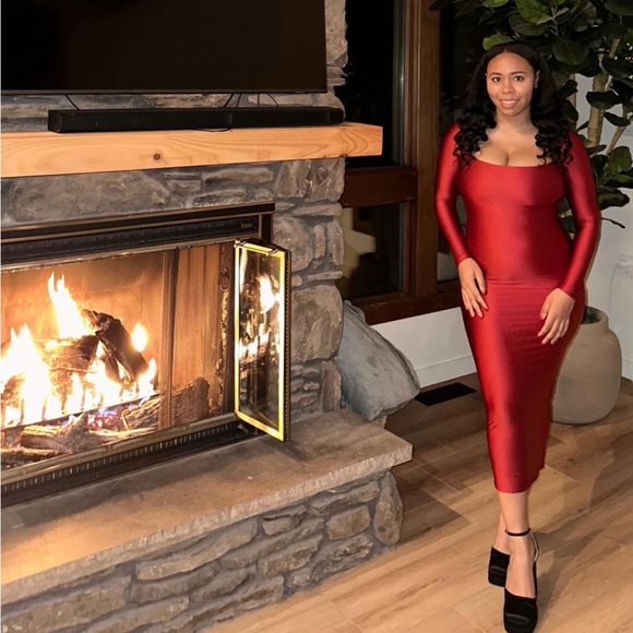 Red Bodycon Dress - Picture 1 of 2